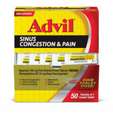 Advil Sinus – boîte de 50 comprimés pour soulagement rapide de la congestion.