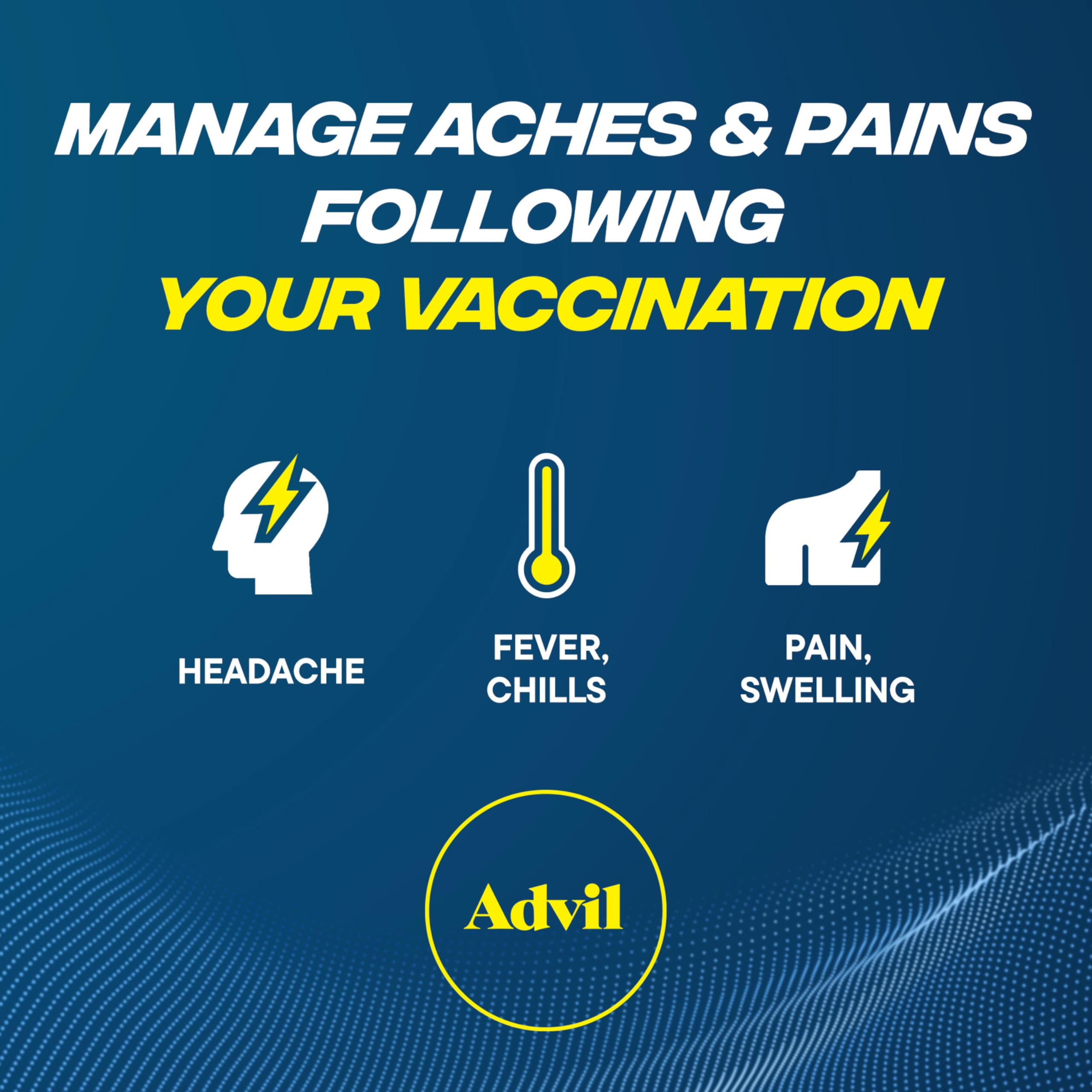 Advil offre un soulagement jusqu'à six heures.