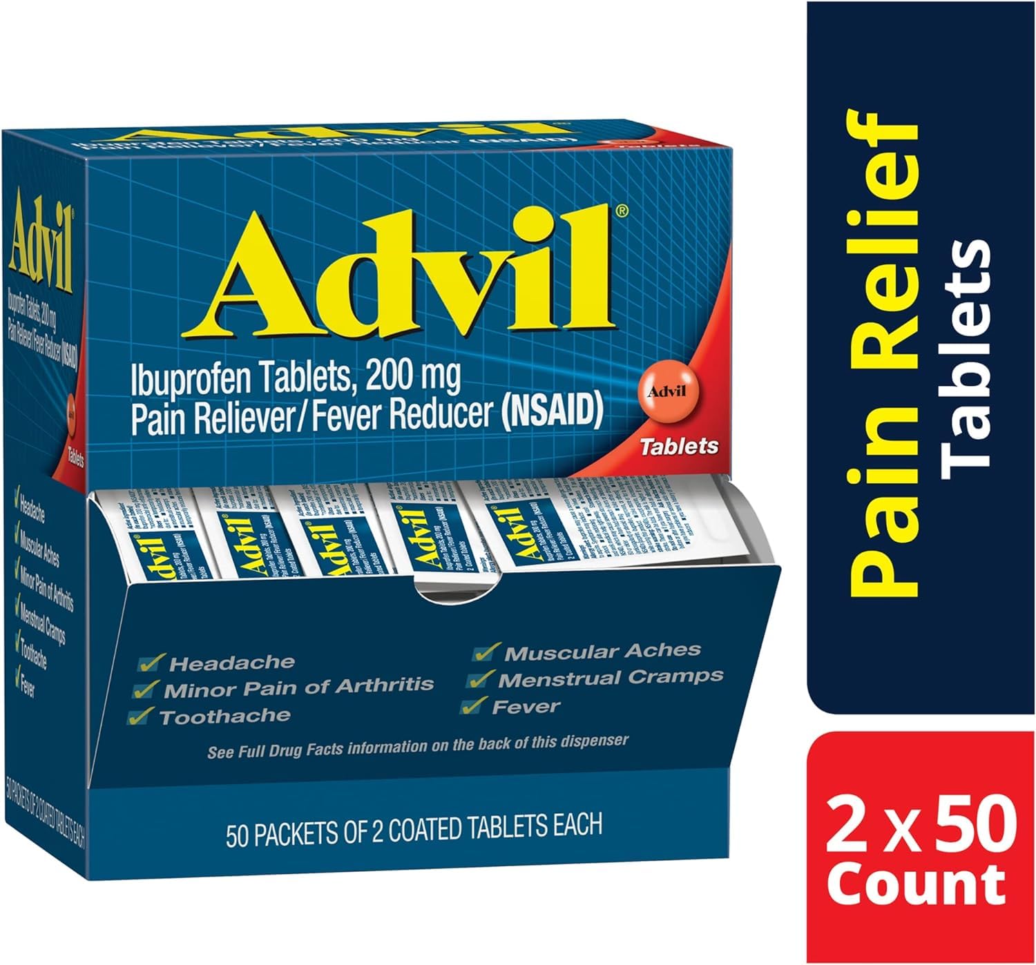 Advil voyage paquet compact facilitant le transport