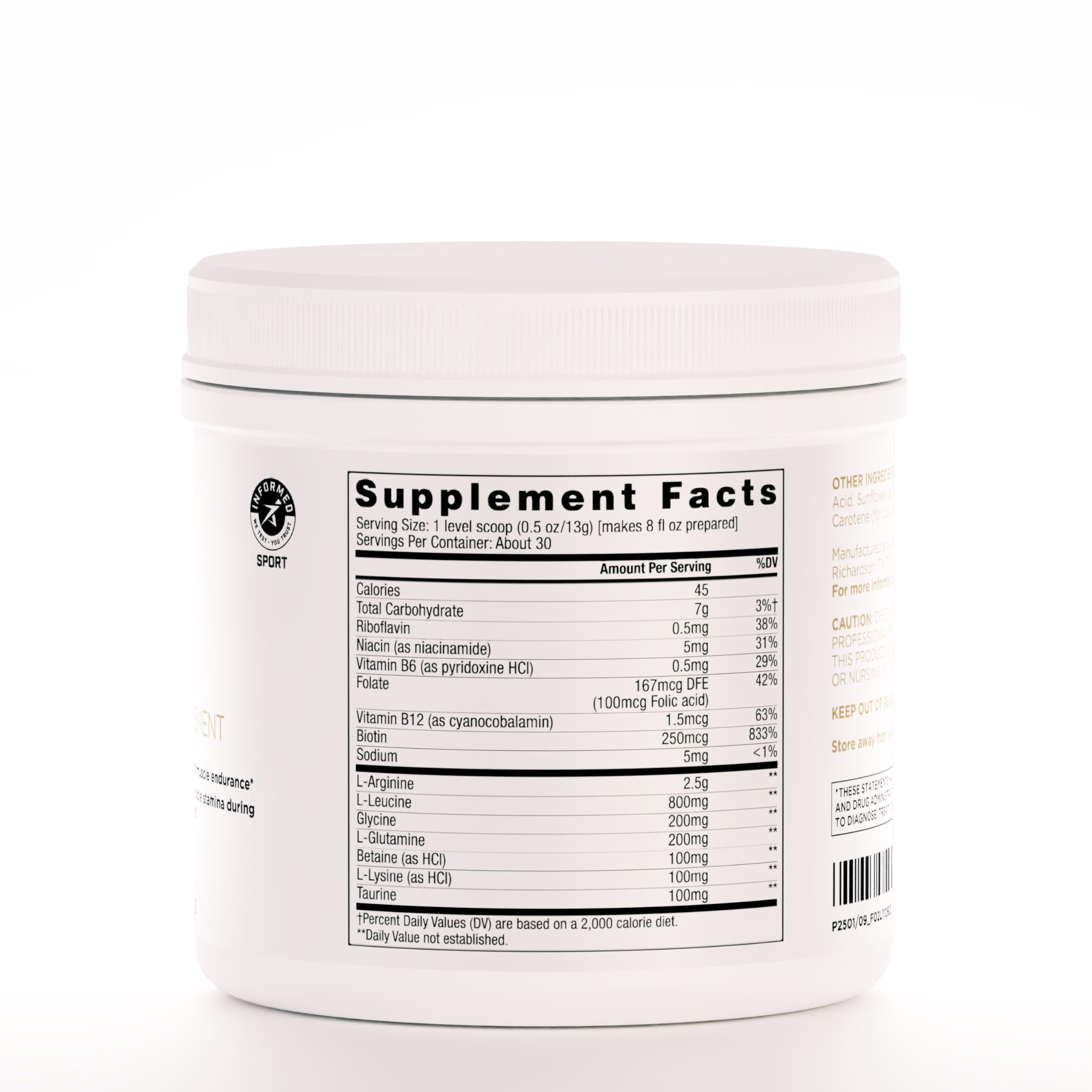 AdvoCare Arginine Extreme cuillère-mesure prête à l usage.