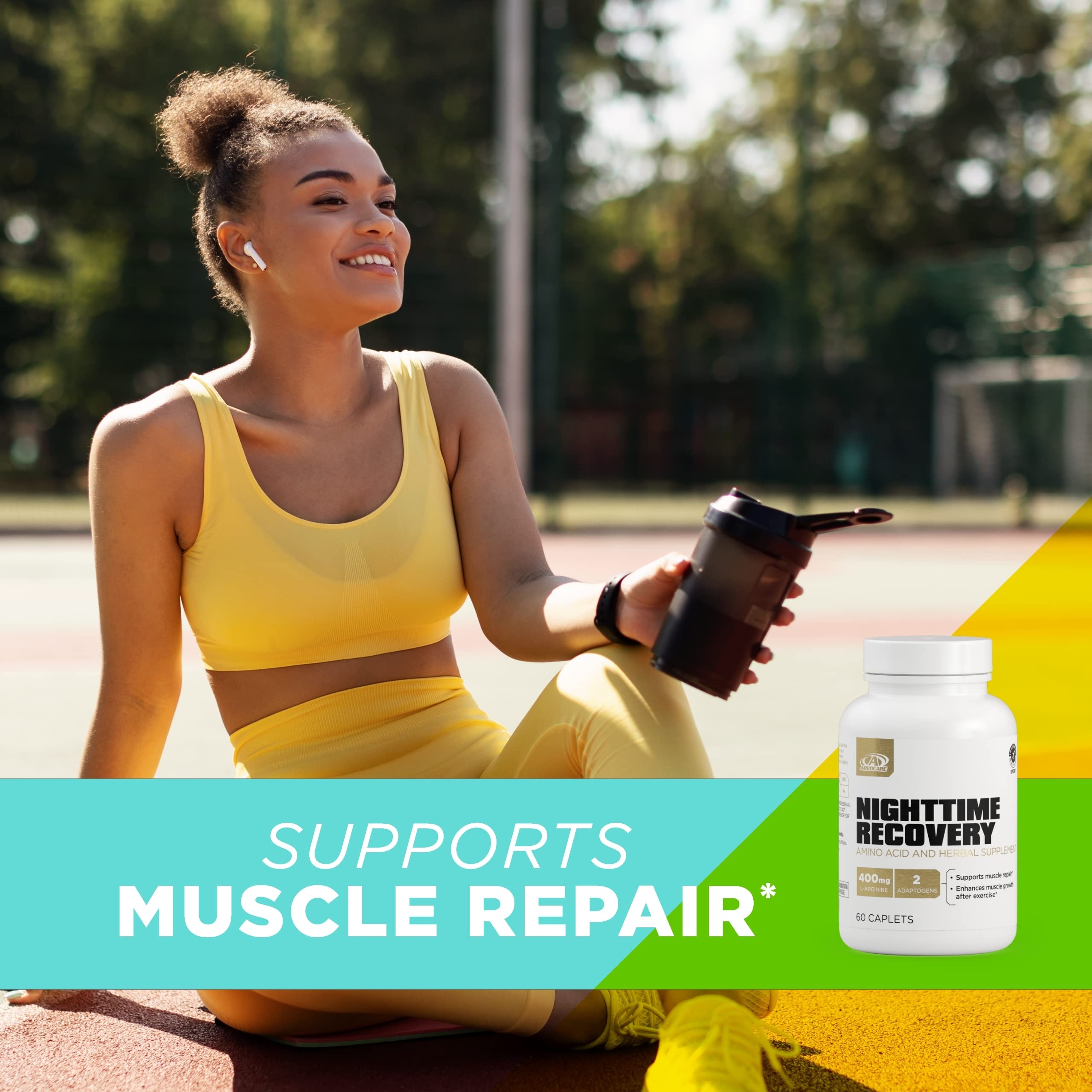 AdvoCare Nighttime Recovery – L-arginine intégrée pour soutenir les muscles durant le repos nocturne.