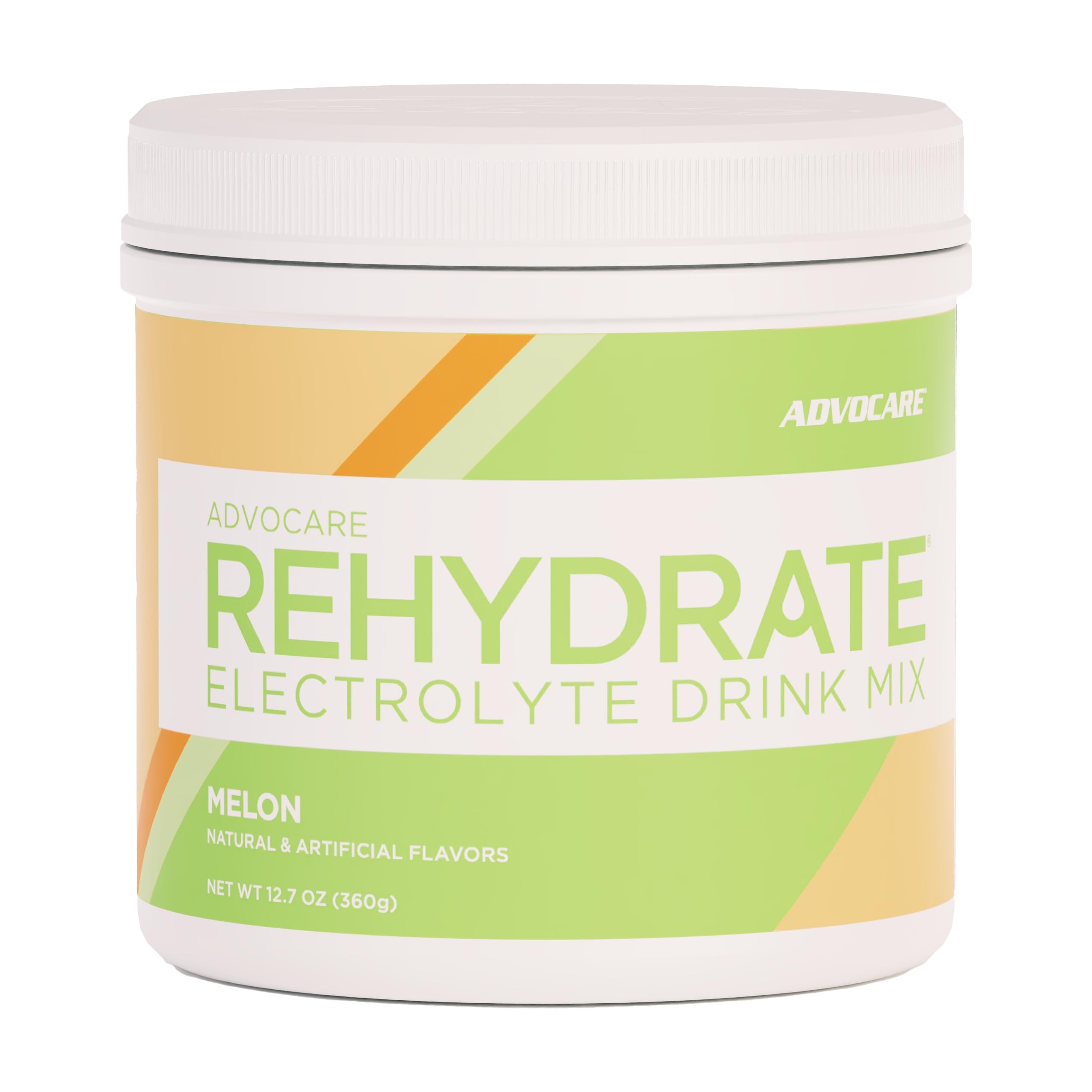 AdvoCare Rehydrate, poudre électrolyte melon, hydratation rapide pendant l’effort.
