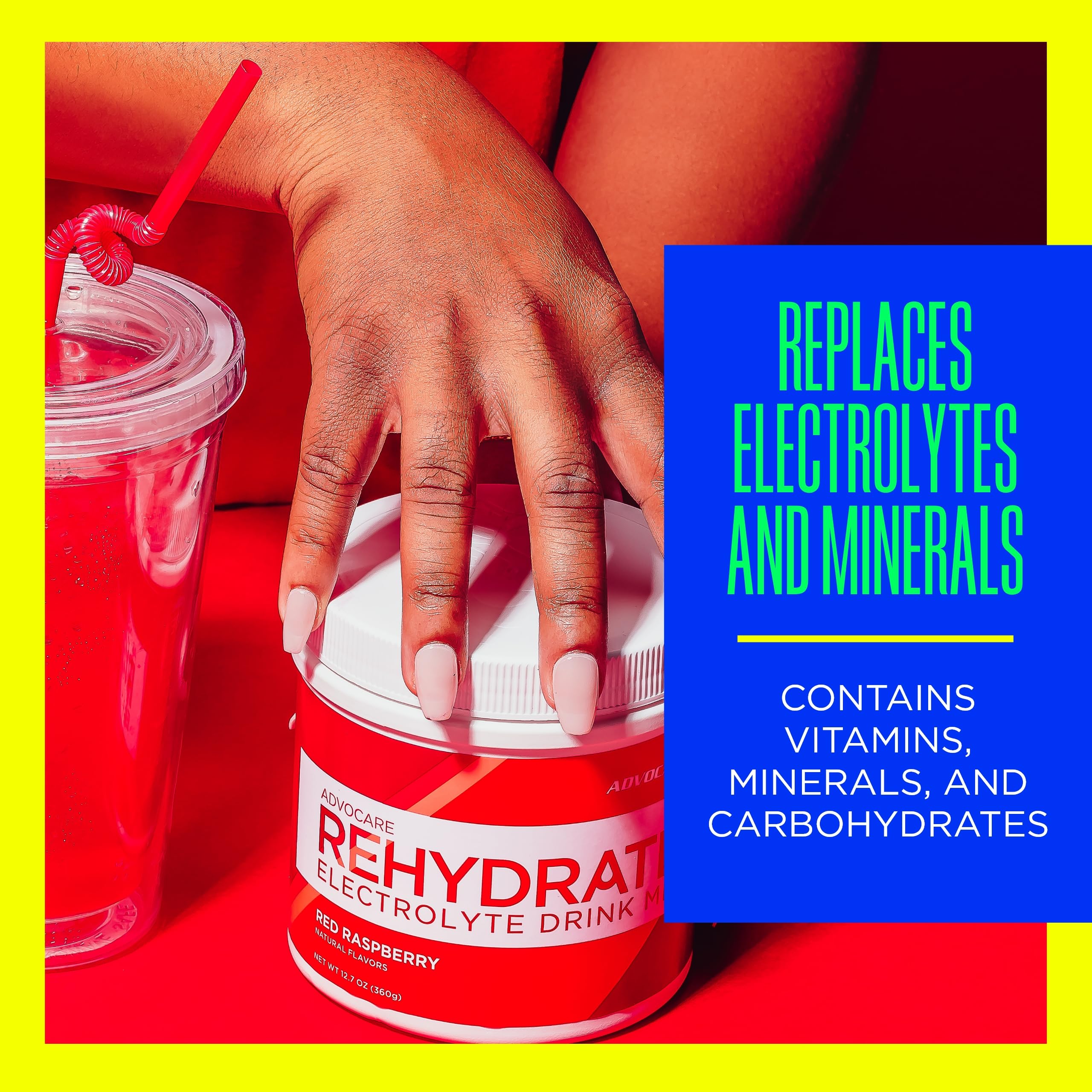 AdvoCare Rehydrate – préparation eau rapide pour entraînements et déplacements.