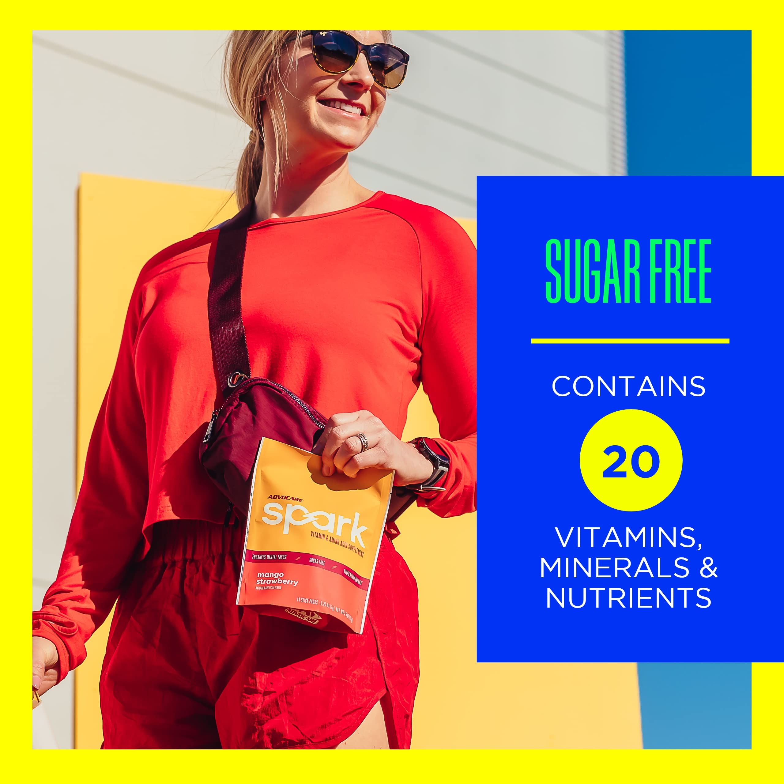 AdvoCare Spark préparation boisson, mélange aromatique prêt à dissoudre.