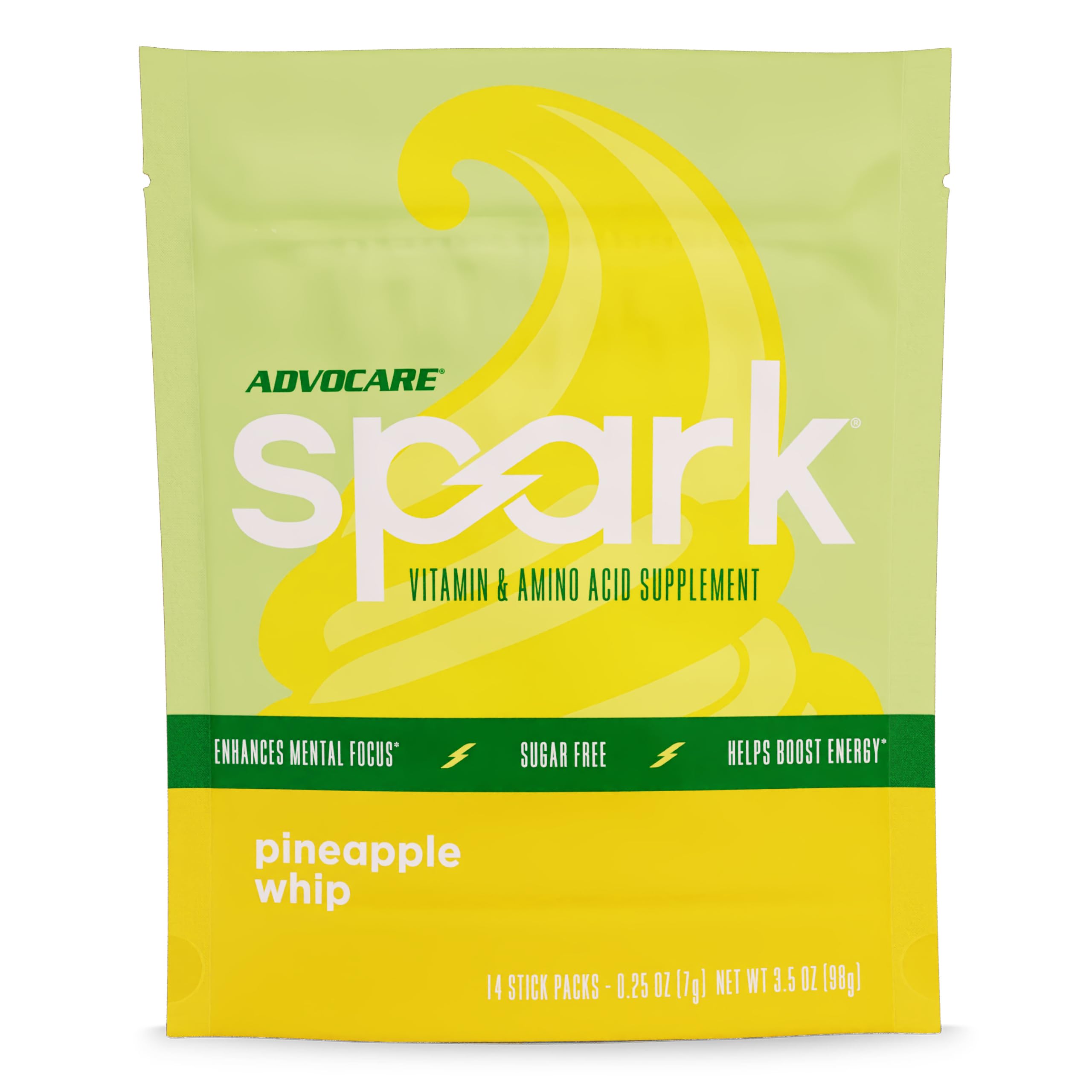 AdvoCare Spark Stick Ananas Fouetté, énergie durable sans crash.