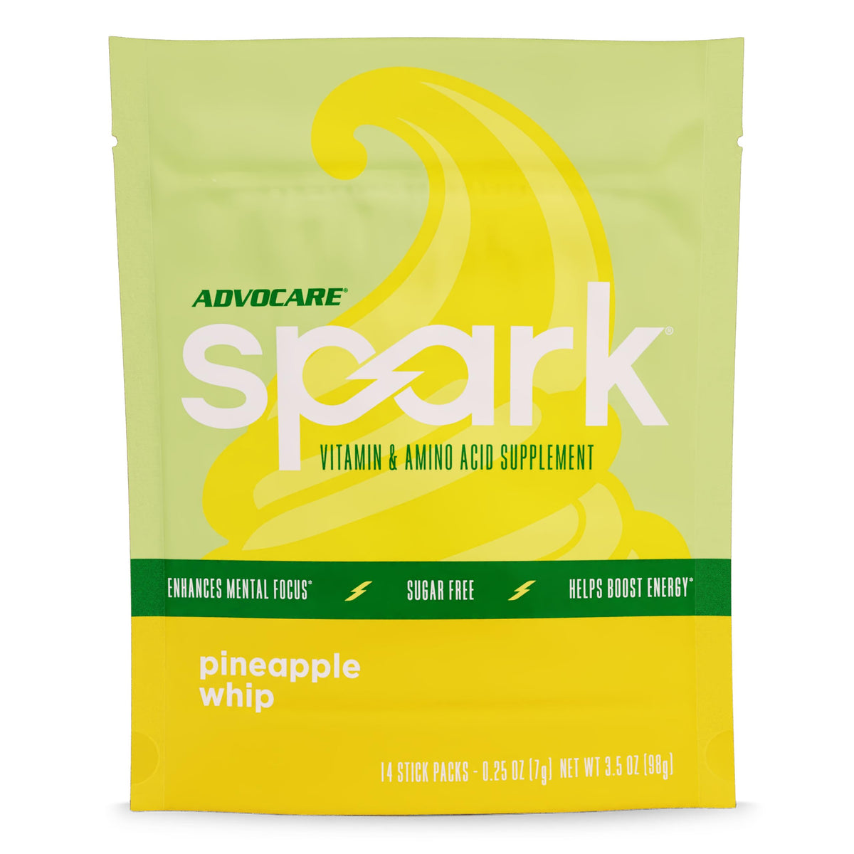 AdvoCare Spark Stick Ananas Fouetté, énergie durable sans crash.