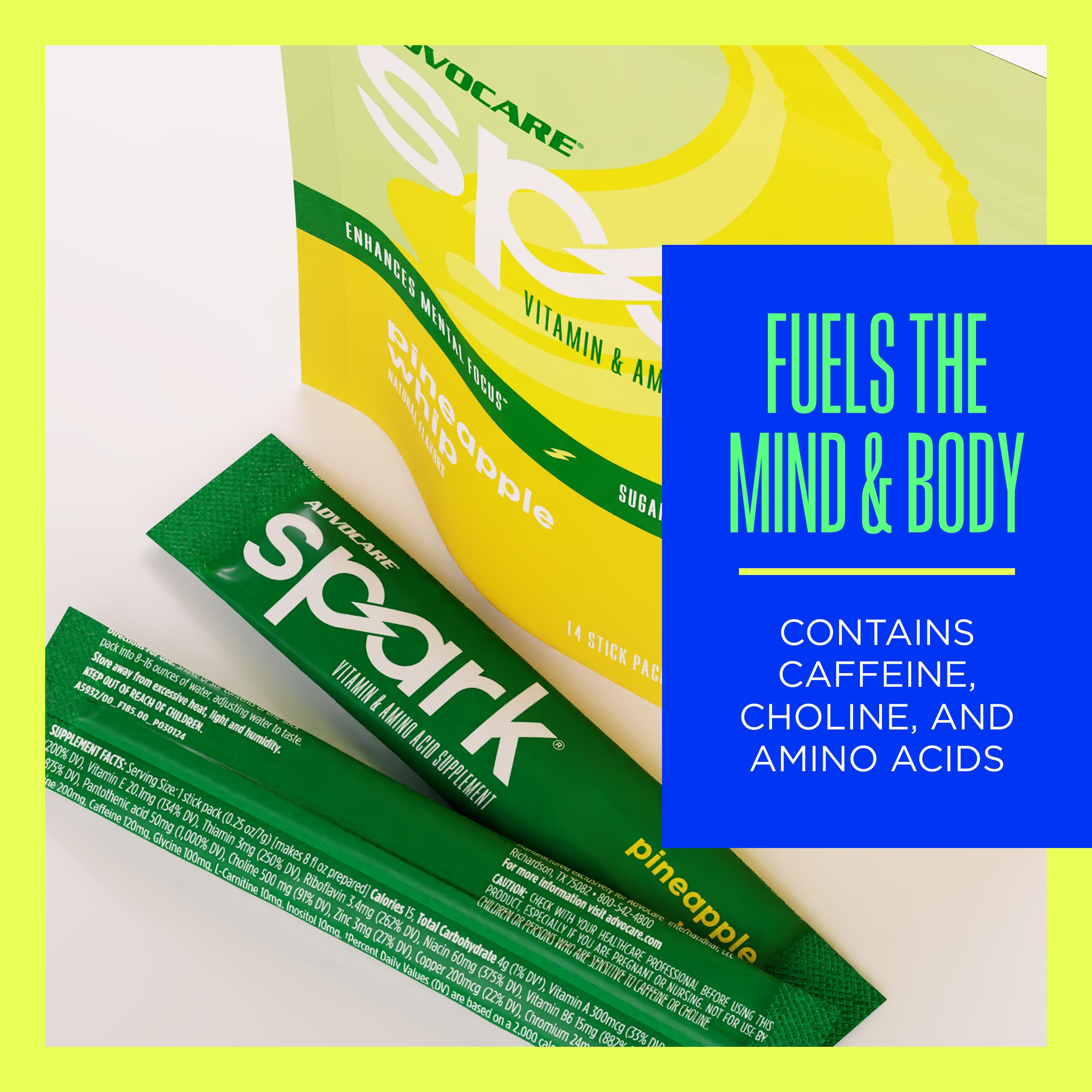 AdvoCare Spark Stick Vitamine C élevée pour le soutien quotidien potentiel.