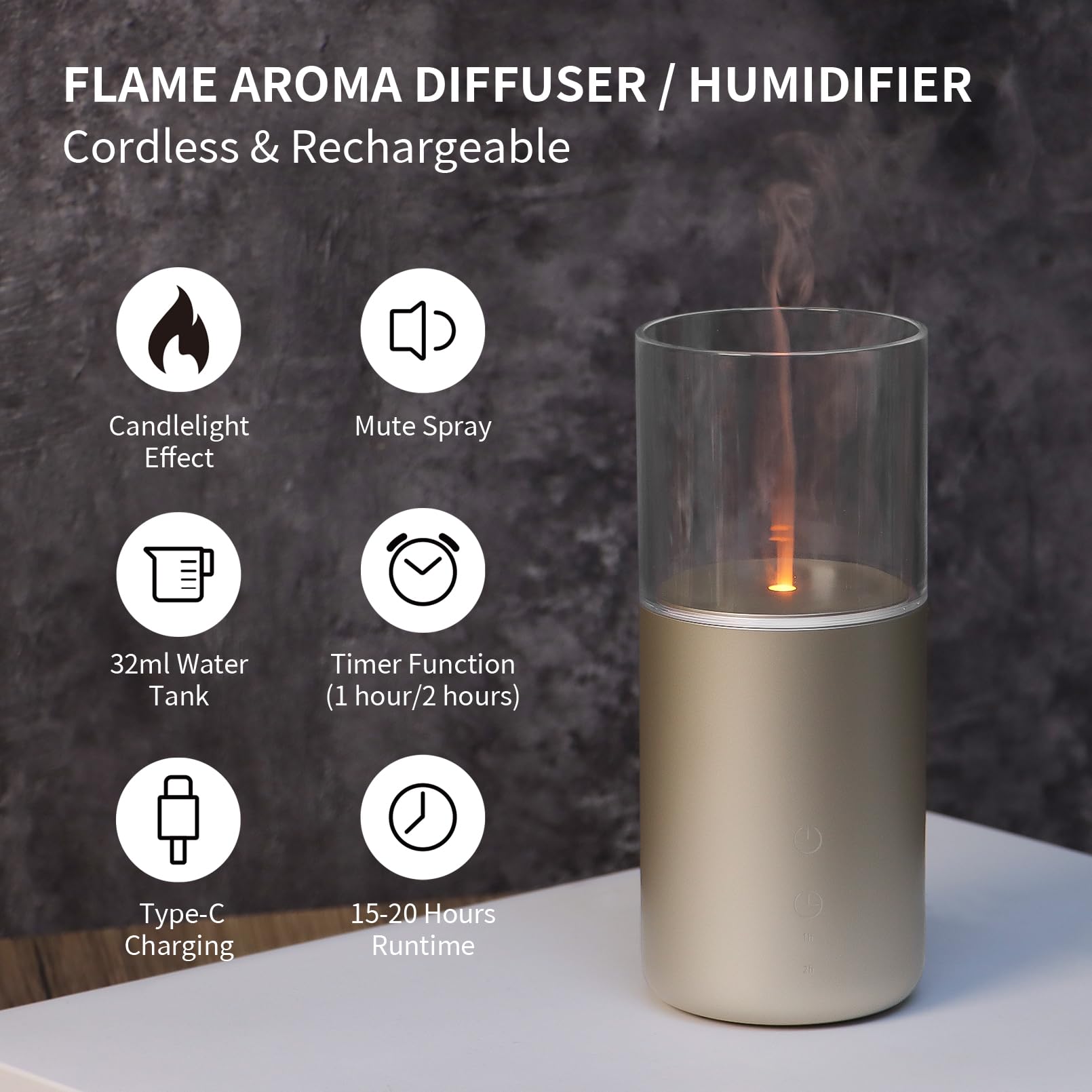 Aeeteek diffuseur émettant brume froide et lumière douce