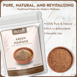 AEJESOP Arjuna poudre ajoutée à une boisson ou smoothie.