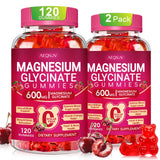 AEQNJV gommes magnésium glycinate – goût cerise, soutien potentiel du sommeil.