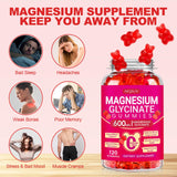 AEQNJV Magnésium Glycinate Gommes 600 mg — ingrédients D, B6 et CoQ10 inclus