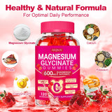 AEQNJV Magnésium Glycinate Gommes 600 mg — soutien quotidien cerveau et muscles