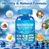 AEQNJV Magnésium Glycinate Gummies – étiquette ingrédients détaillés pour une transparence.