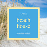 Parfum Beach House d’AERA apportant une ambiance océan et gardénia.