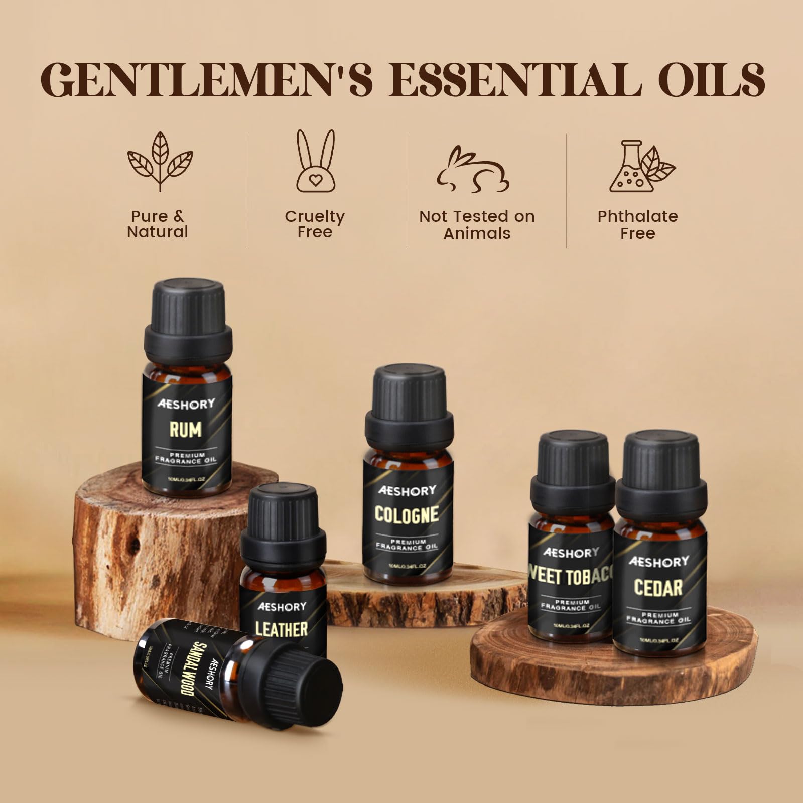 Huiles Aeshory Tabac Doux – flacon 10ml pour bougies et diffusion réconfortante