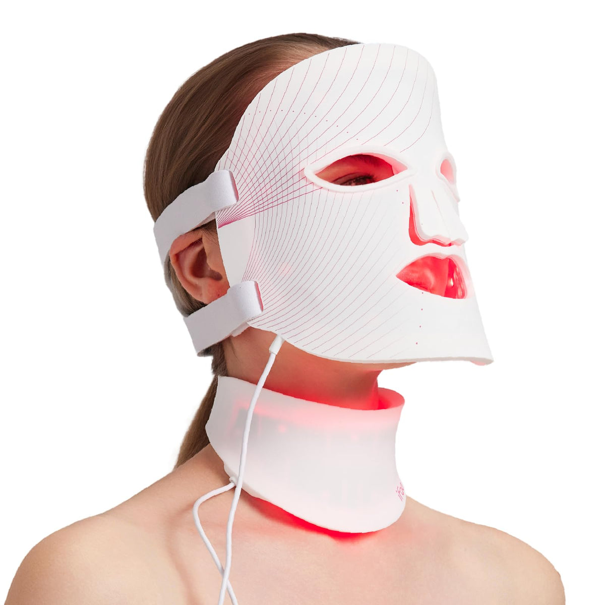 Masque Aesthifae applique la lumière rouge sur le visage, pour un teint lumineux.