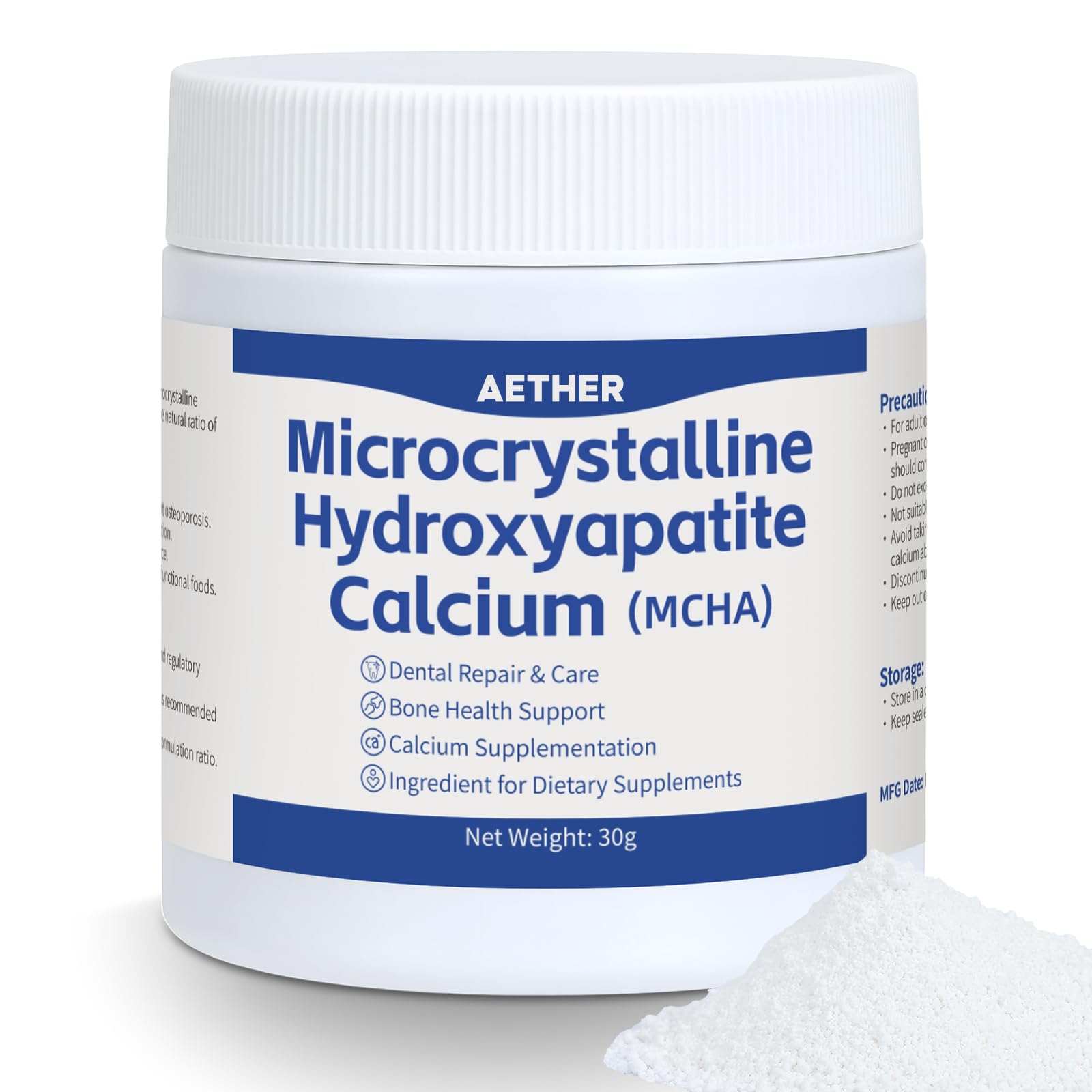 Poudre MCHA non-nano AETHER, stabilité et contrôle lors des formulations.