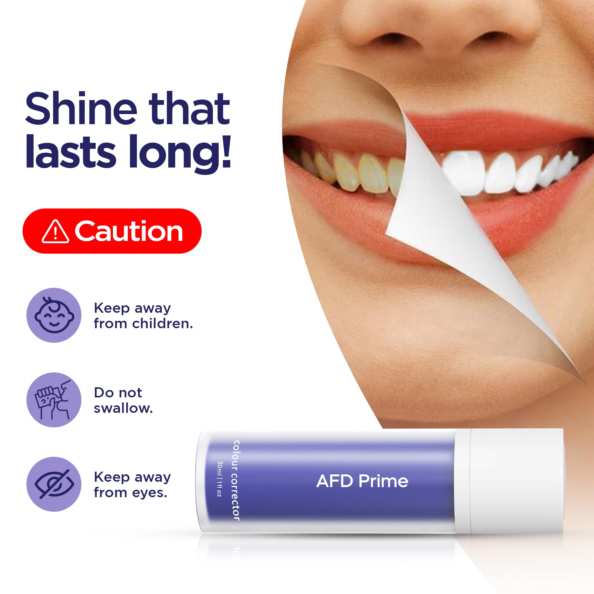 AFD Prime V34 Pâte Dentaire Violet – goût menthe et fraîcheur après brossage.