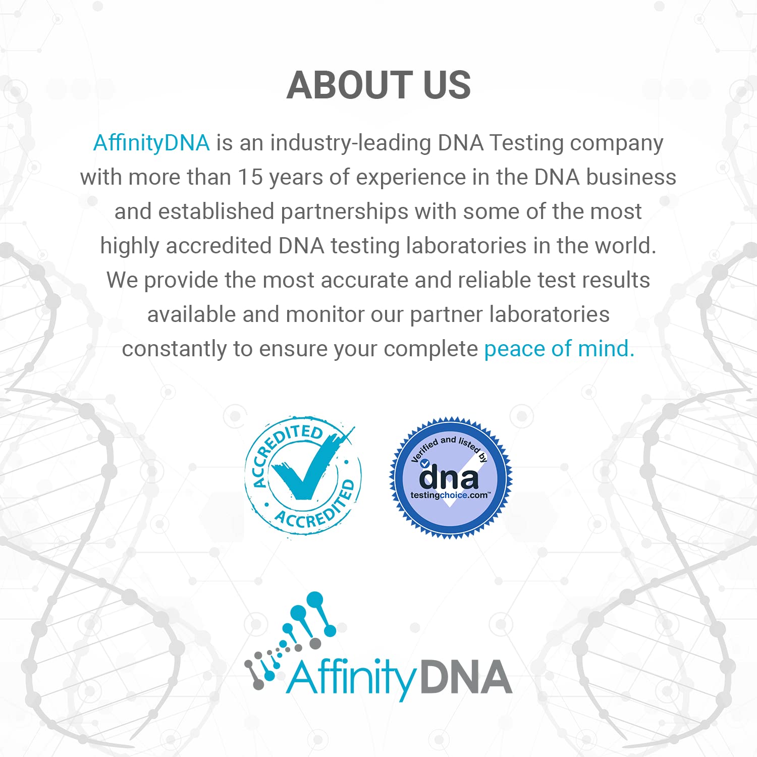AffinityDNA instructions étape par étape pour une collecte simple.