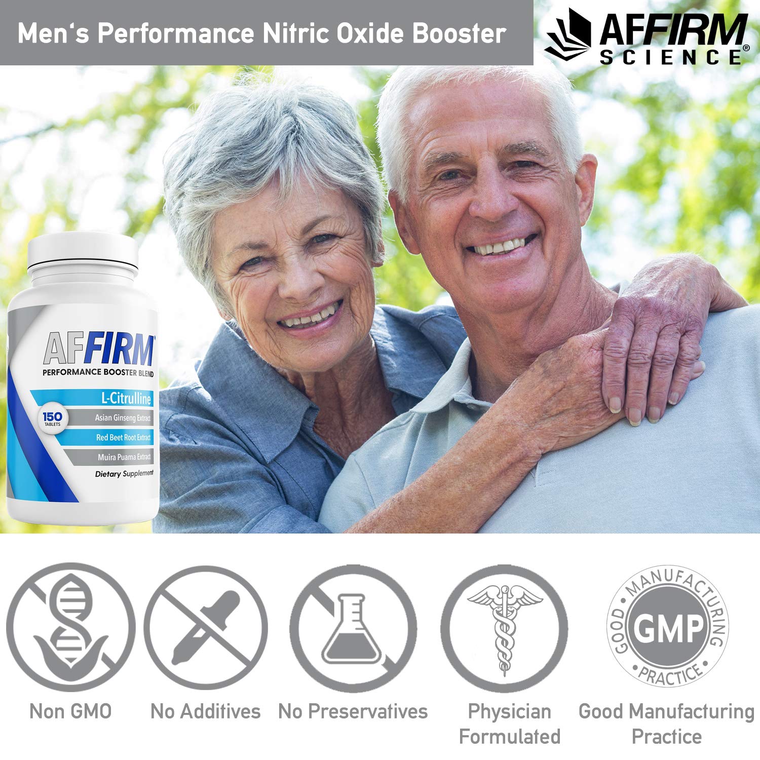 Affirm L-Citrulline tableau ingrédients : composition simple et transparente.