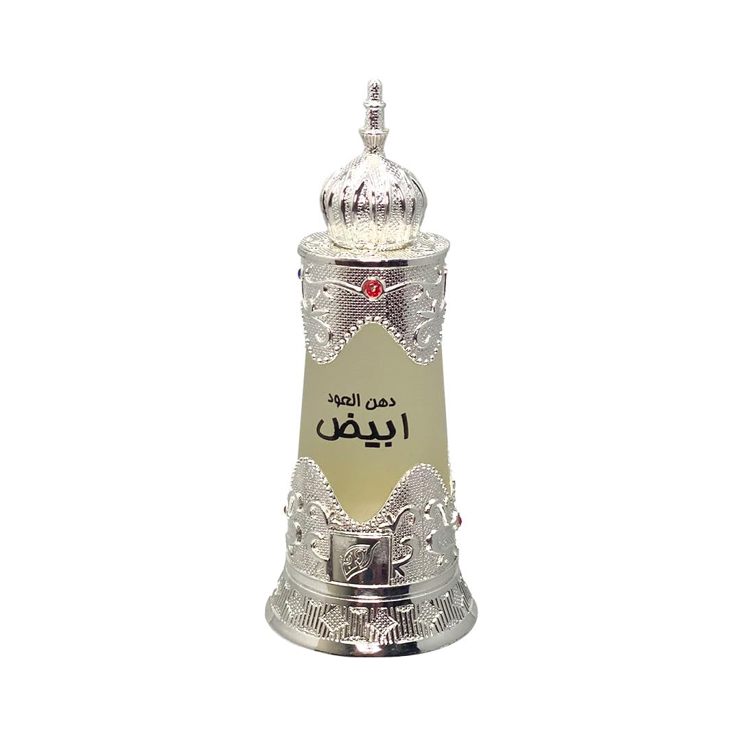 Afnan Dehn Al Oud Abiyad, bouteille pure, tenue olfactive durable.