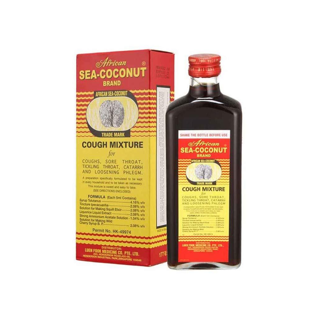 Actif Mélange Sea-Coconut d'African Sea-Coconut, bouteille, peut aider à apaiser irritations buccales.