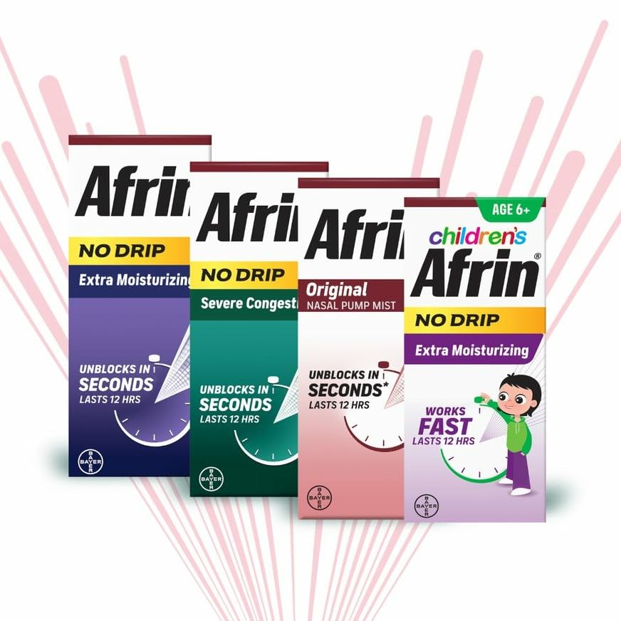 Afrin Original - mécanisme de pompe assurant dose mesurée et contrôle rapide.