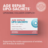 Ingrédients clés Age Repair: vitamine C, vitamine E et vitamine A pour le soin cutané.
