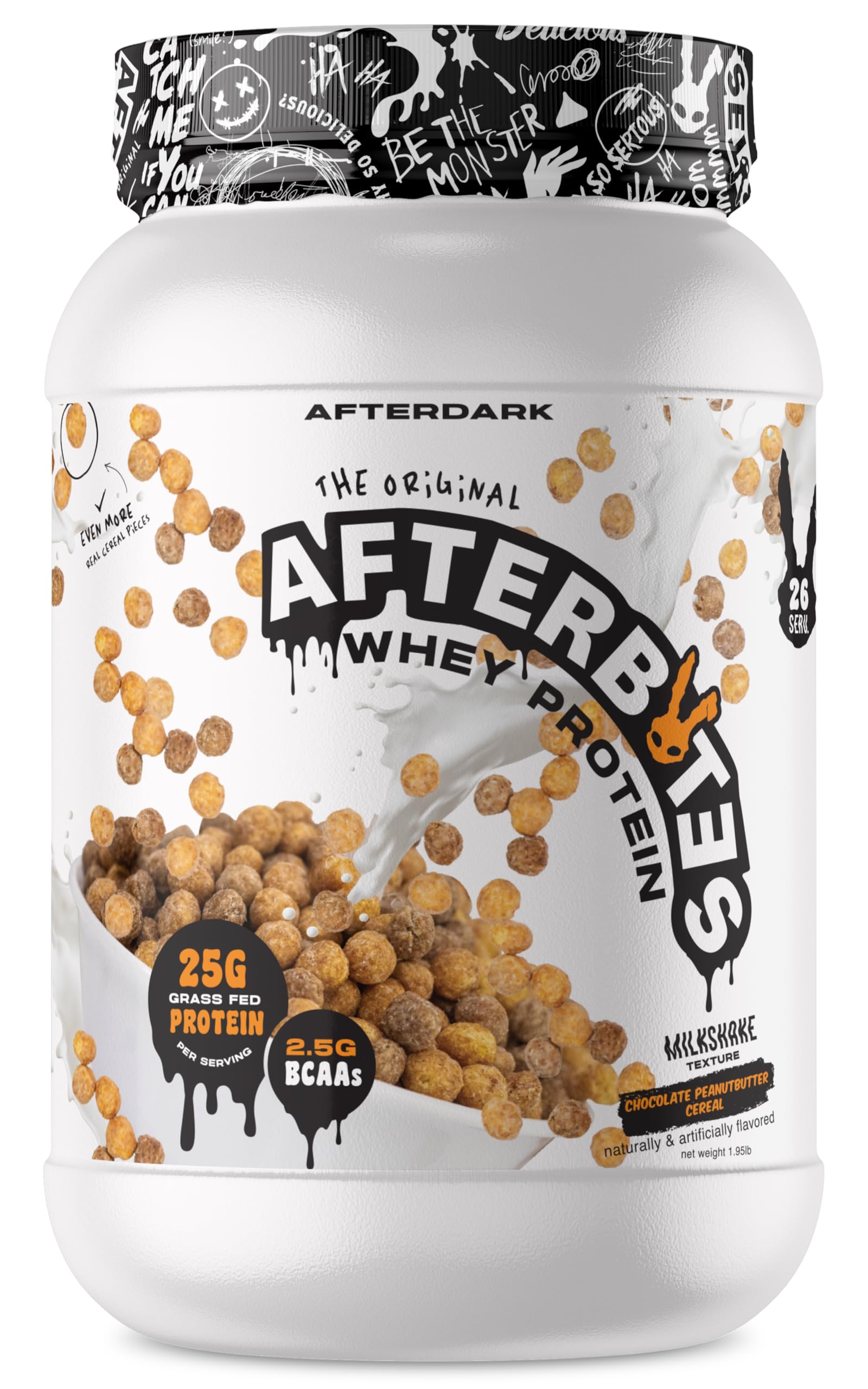 AFTERDARK AfterBites Poudre whey 25 g prête à mélanger pour un shake rapide