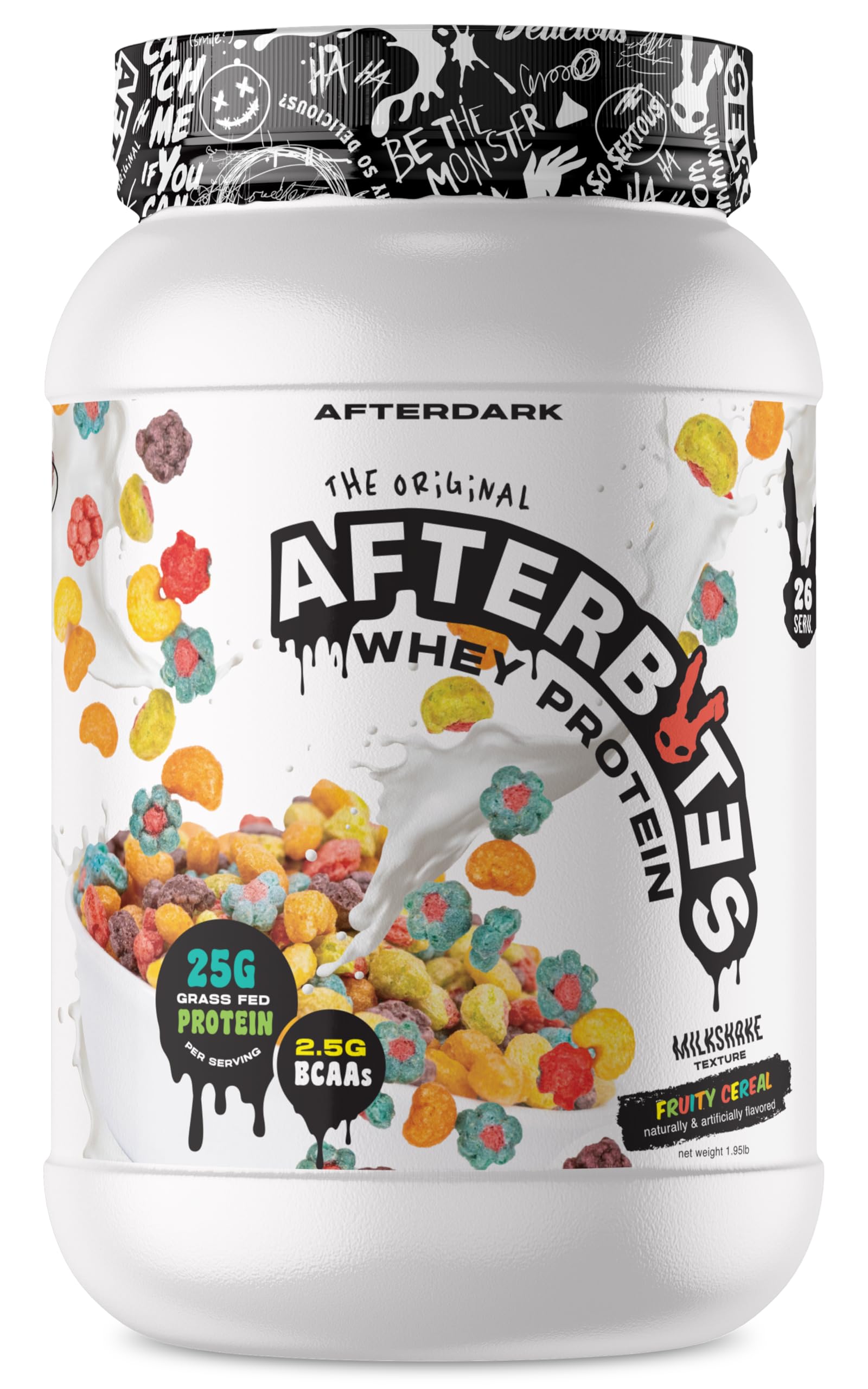 AfterDARK AfterBites: poudre whey en bouteille prête à mélanger pour récupération
