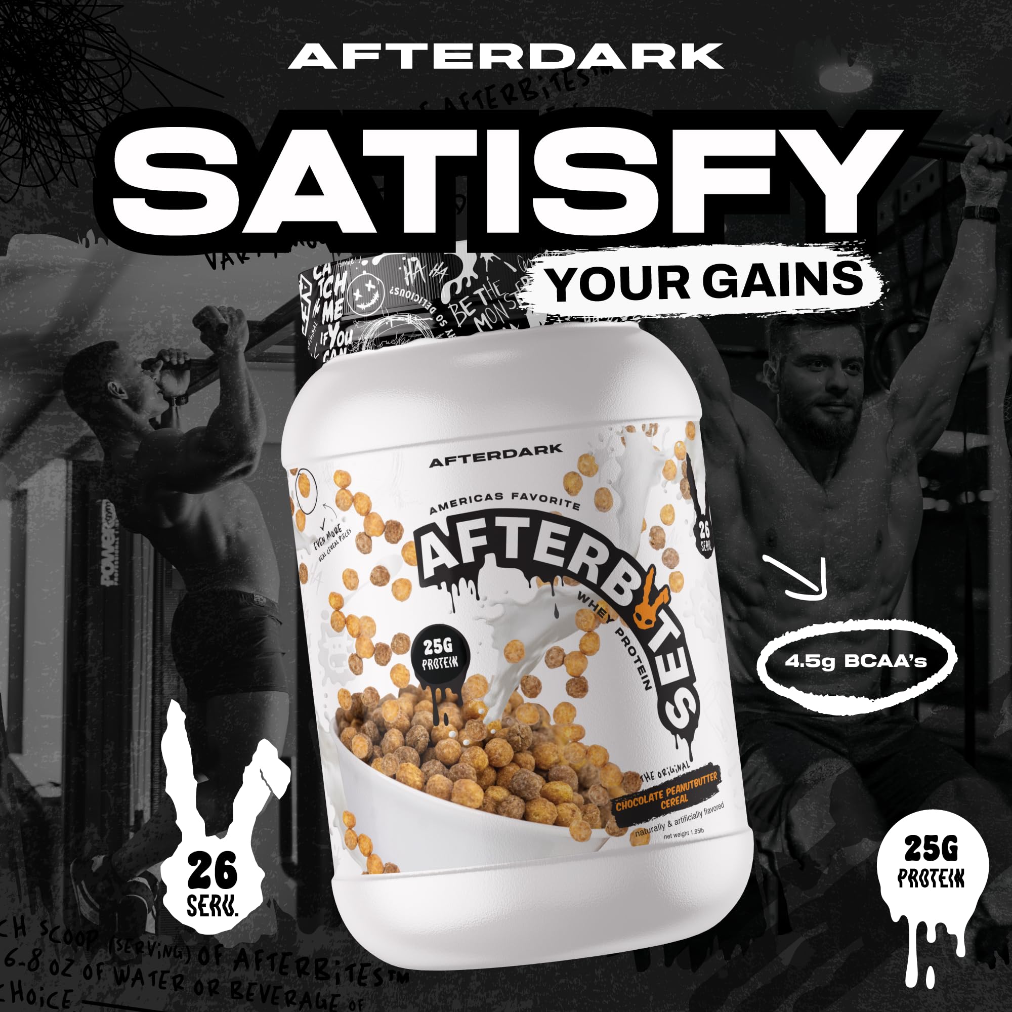 AfterDARK AfterBites: shaker et poudre whey, shake lisse et rapide