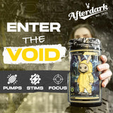 AFTERDARK INHUMAN dans un verre, énergie stable et focus.