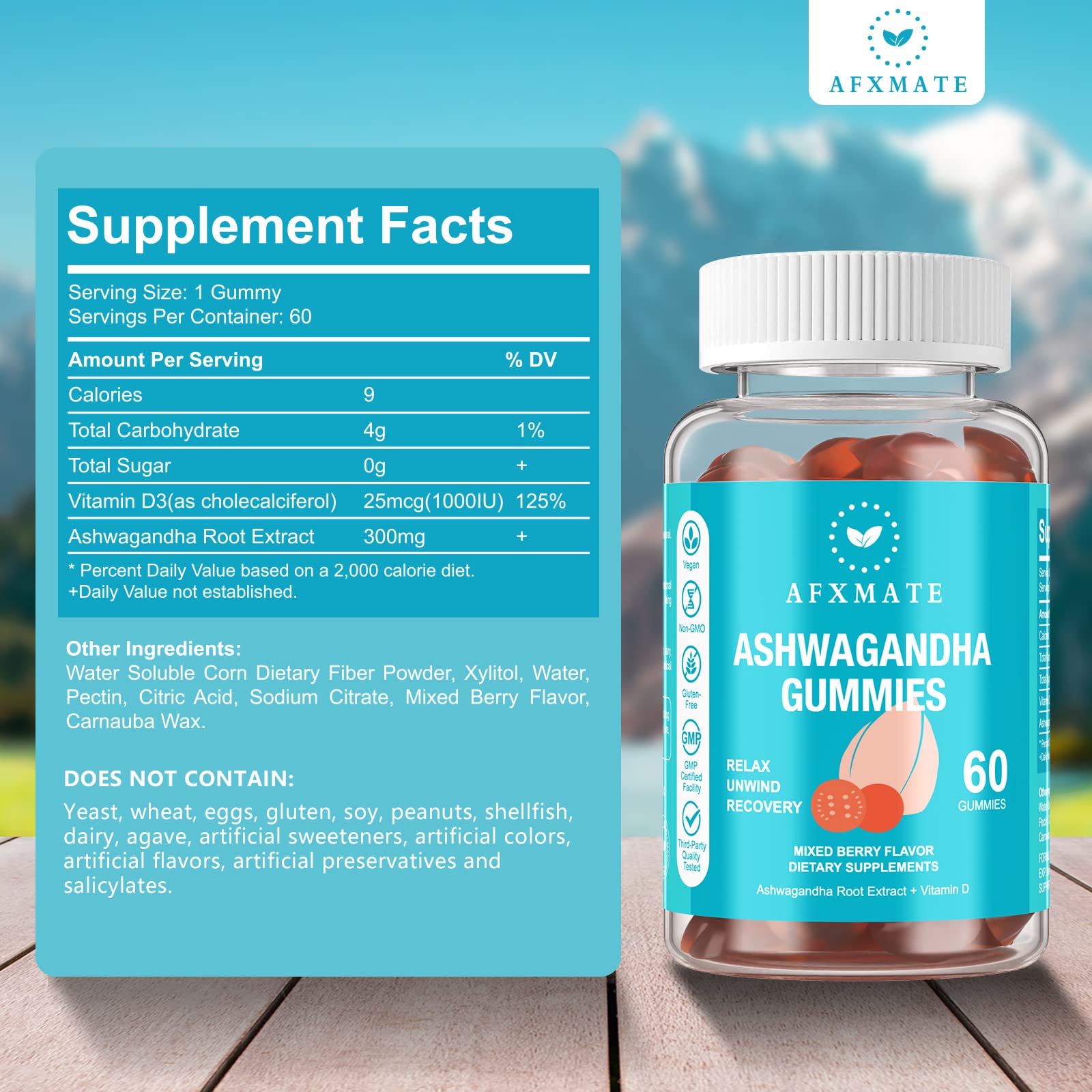 Formule AFXMATE avec vitamine D, pratique lors des journées courtes.