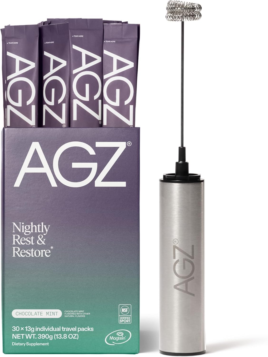 AG1 AGZ Sleep Drink emballage pratique pour routine nocturne rassurante