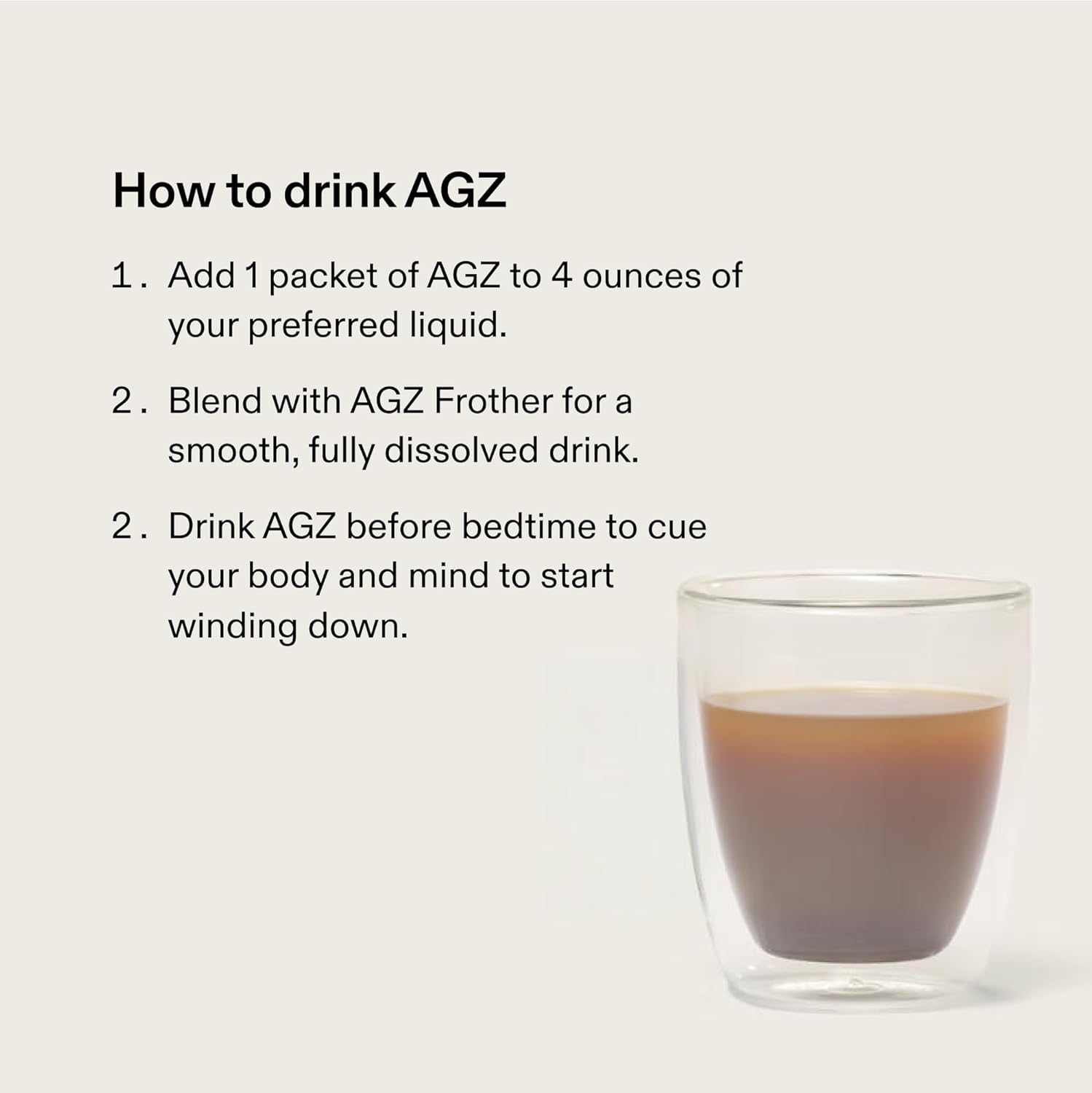 AG1 AGZ Sleep Drink fouet inclus facilite préparation rapide au coucher