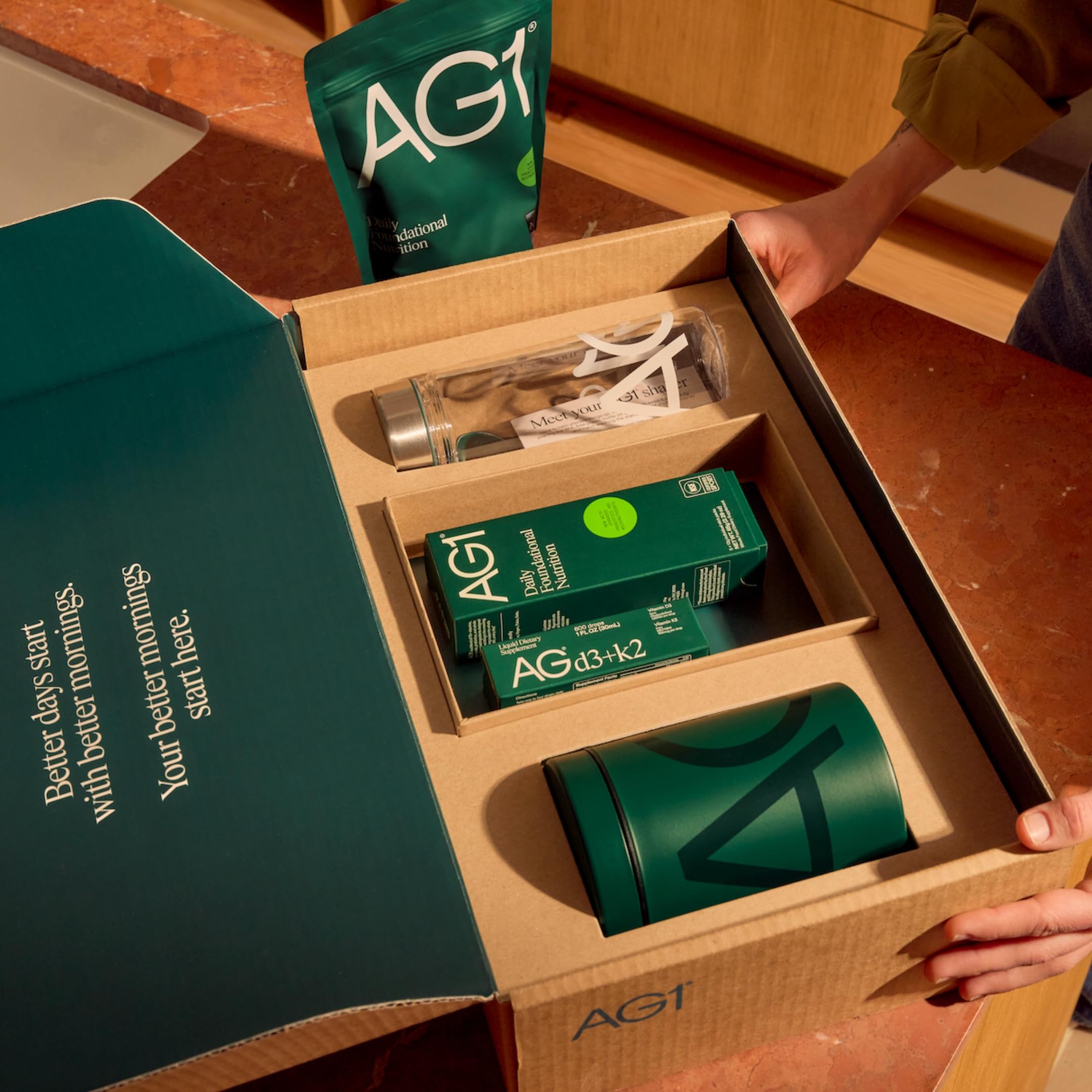 Boîte AG1 Omega3 avec 90 gélules, format pratique