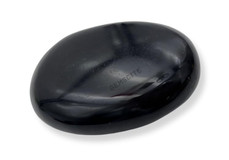GEMSCITE agate noire - pierre paume relaxation tactile