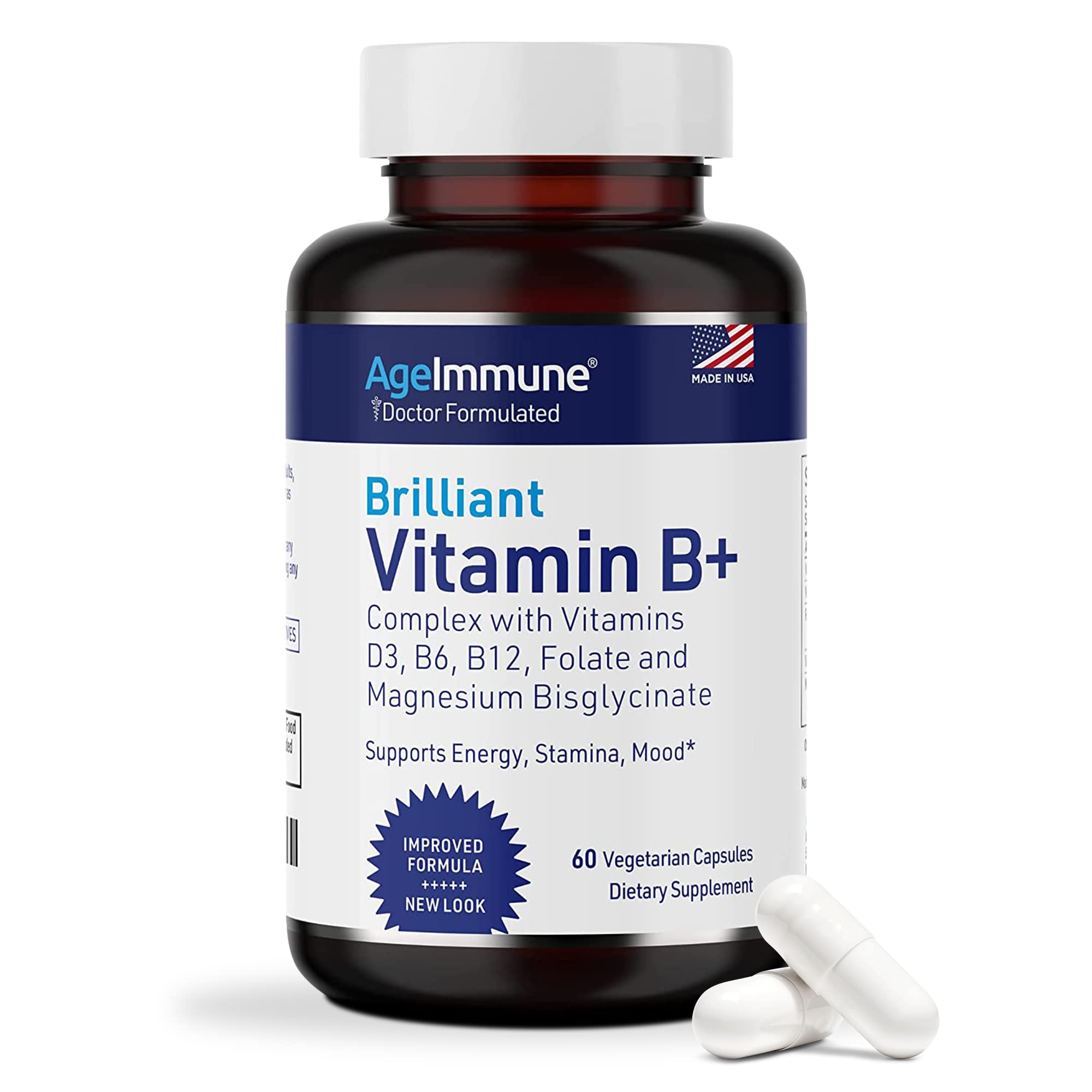 AgeImmune: étiquetage clair et ingrédients hautement biodisponibles.