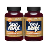 Ageless Male Max — versement de la bouteille pour soutenir l'énergie quotidienne.