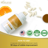 AGELESS UltraMAX Gold graphique Alphaneuro — schéma du rajeunissement et des bienfaits potentiels.