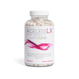 AgelessLX HMB – bouteille et capsules, soutien potentiel à la peau et à la tonicité.