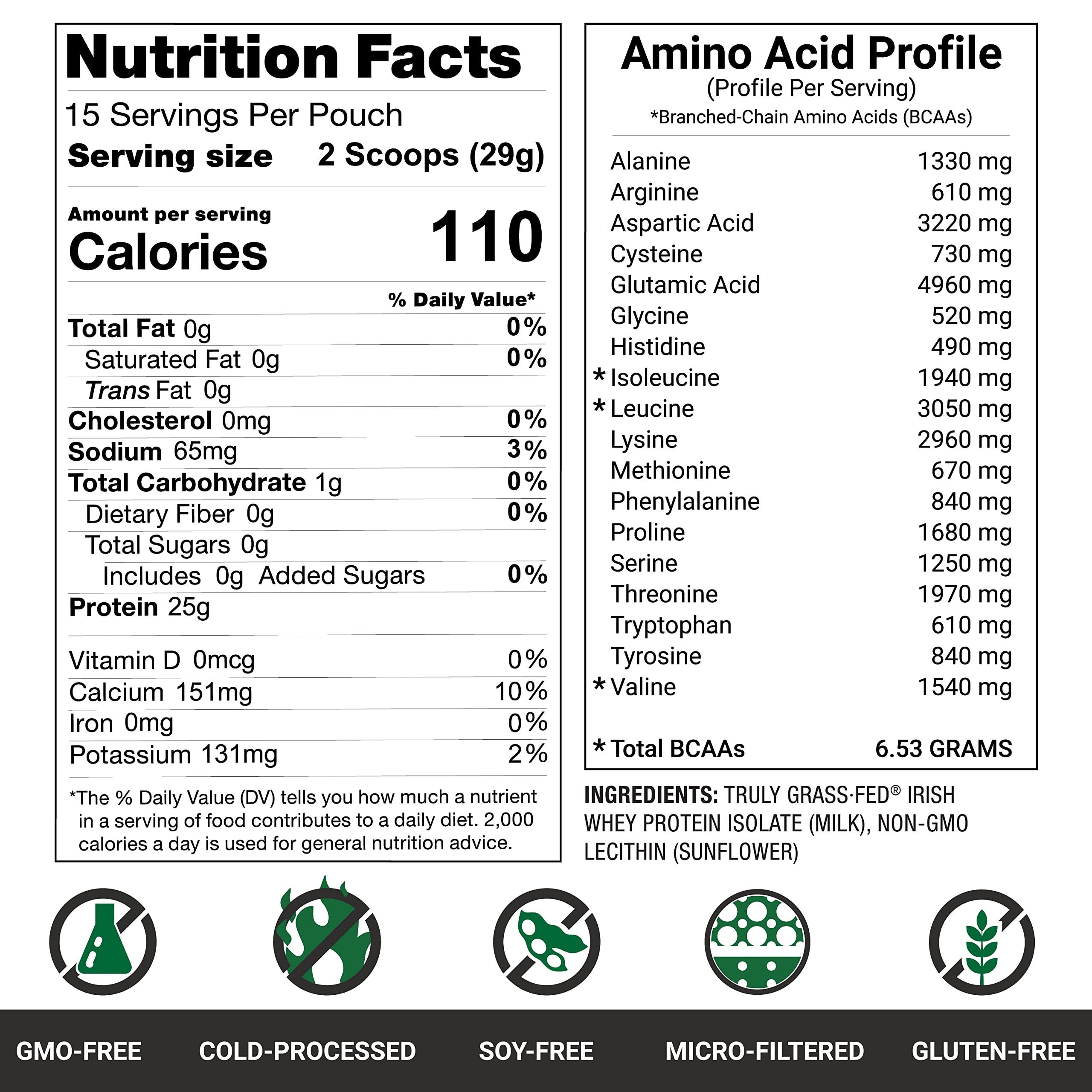 Poudre whey isolate non aromatisée AGN Roots, dissolution rapide dans les boissons.