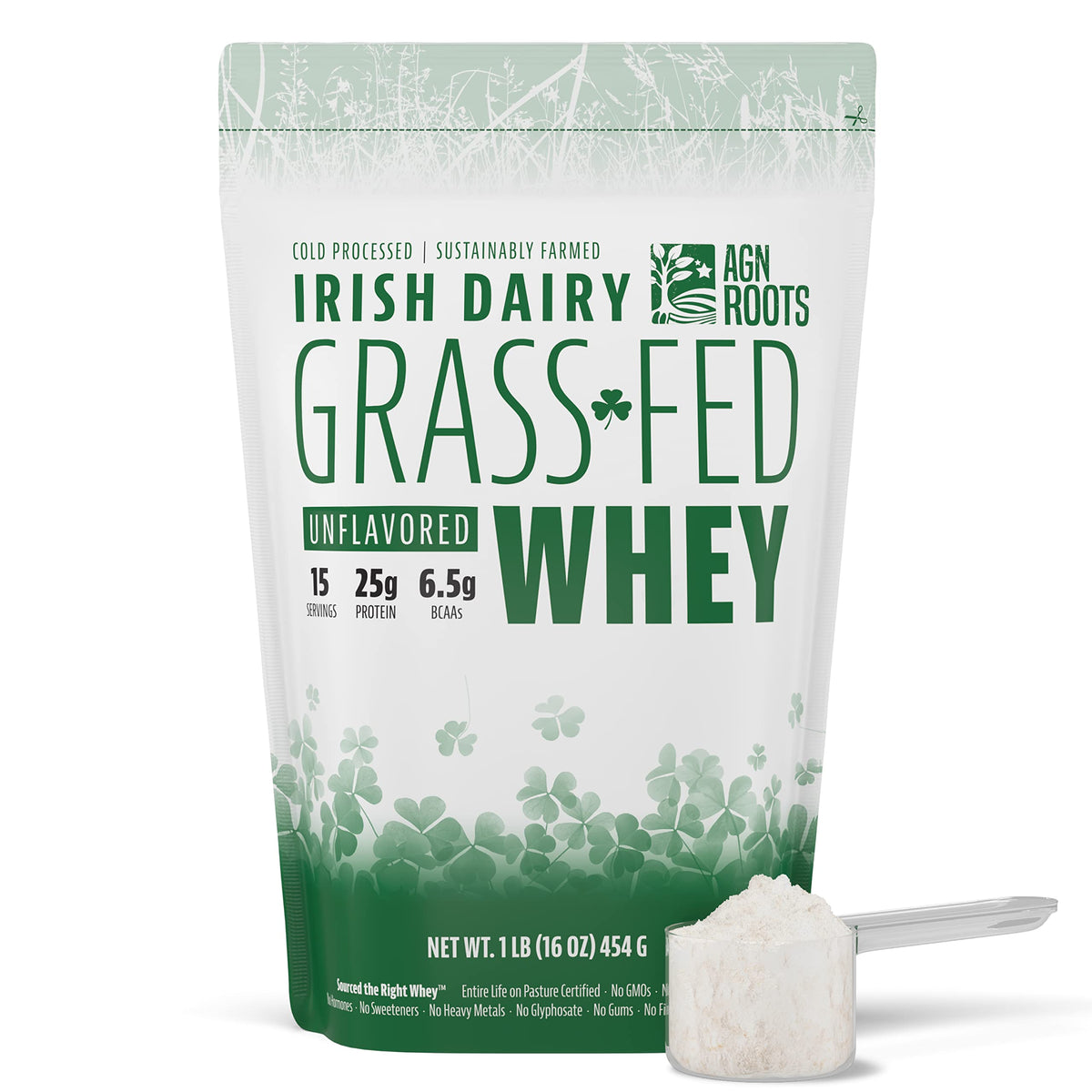 AGN Roots protéine whey isolate non aromatisée dans pot, pratique pour shakes rapides.