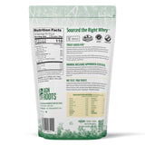 AGN Roots whey isolate non aromatisée en sachet hermétique, conservation améliorée.