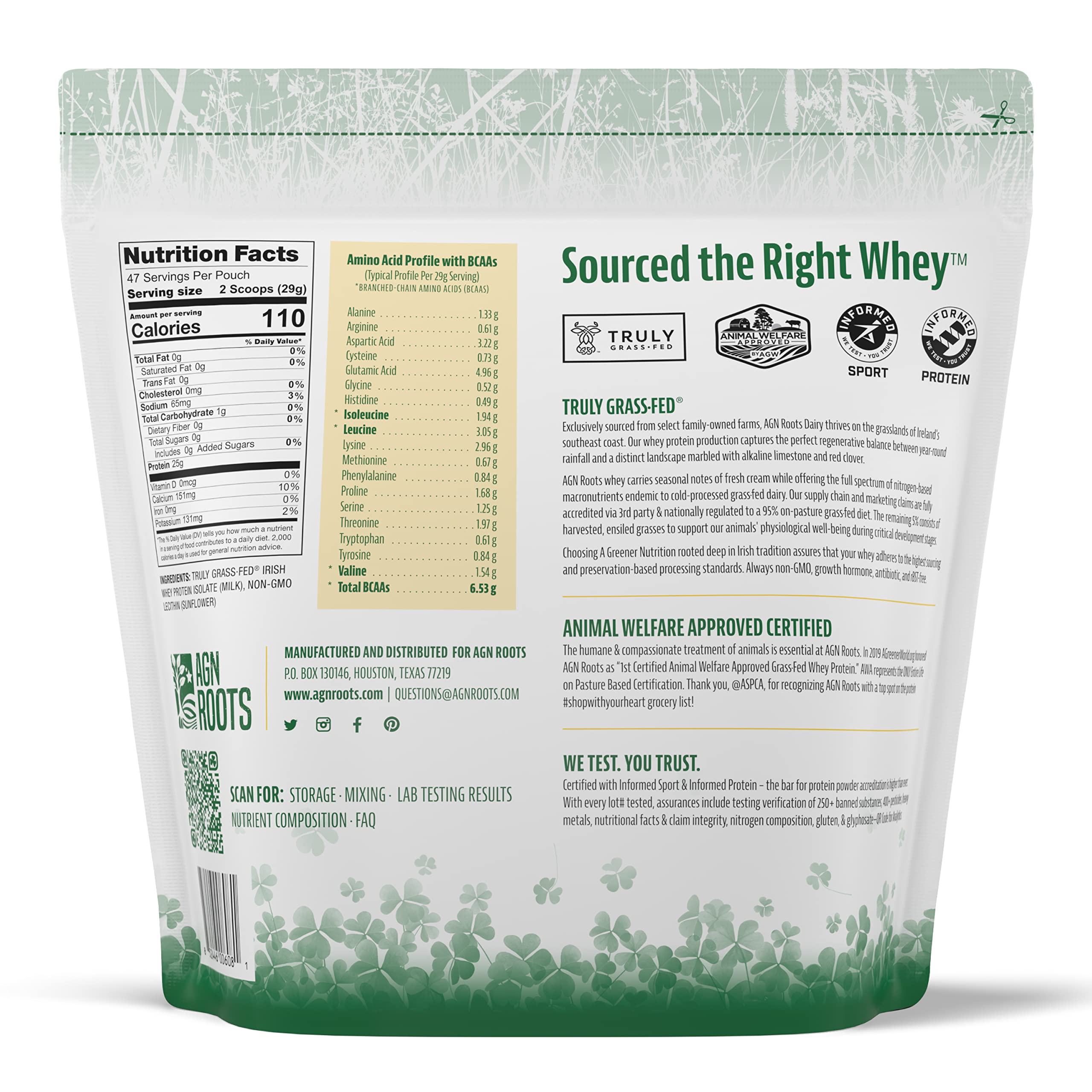 AGN Roots Whey Isolate – sachet hermetique pour une conservation optimale des nutriments