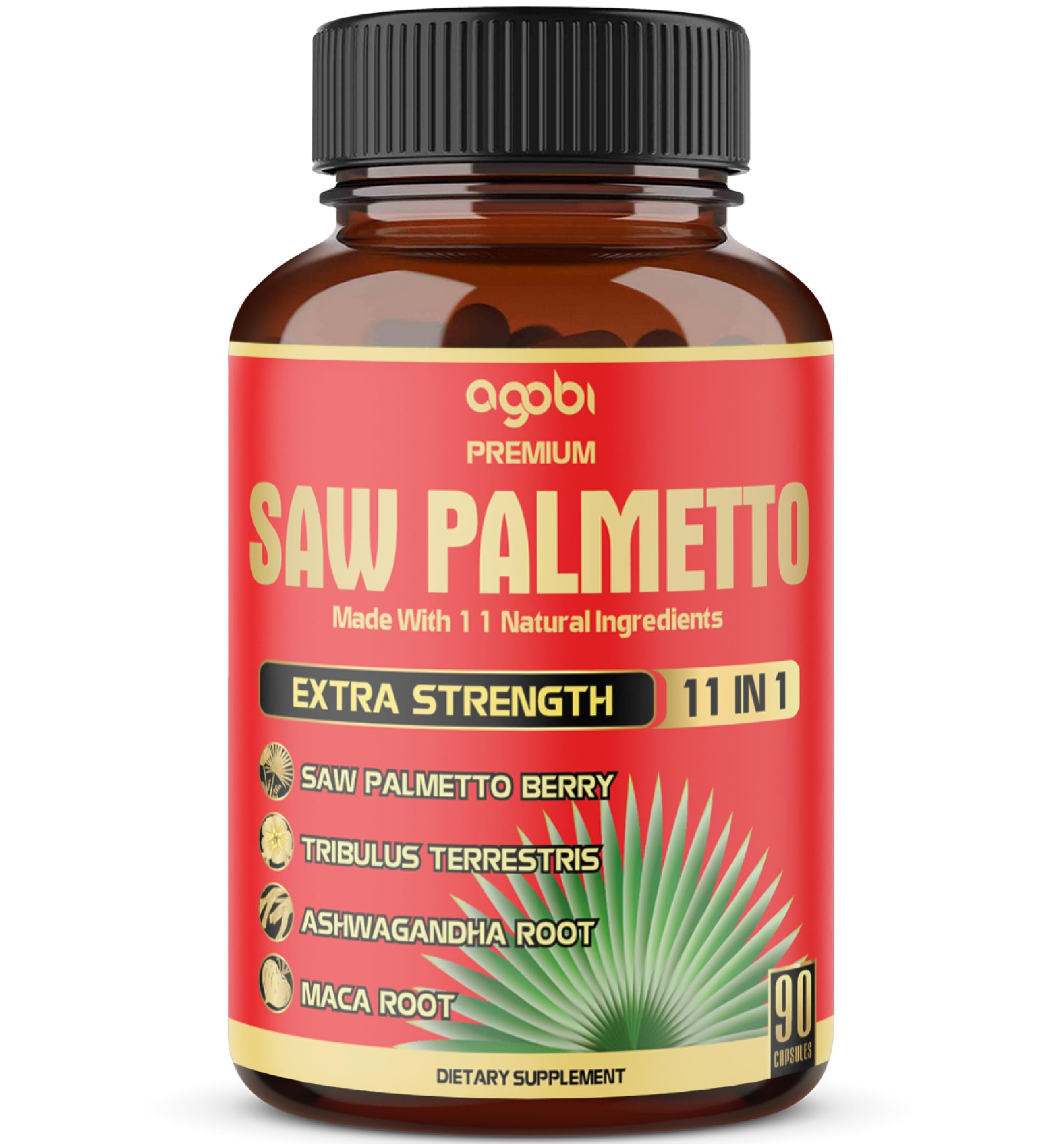 Agobi Saw Palmetto – bouteille de gélules, prise quotidienne facile