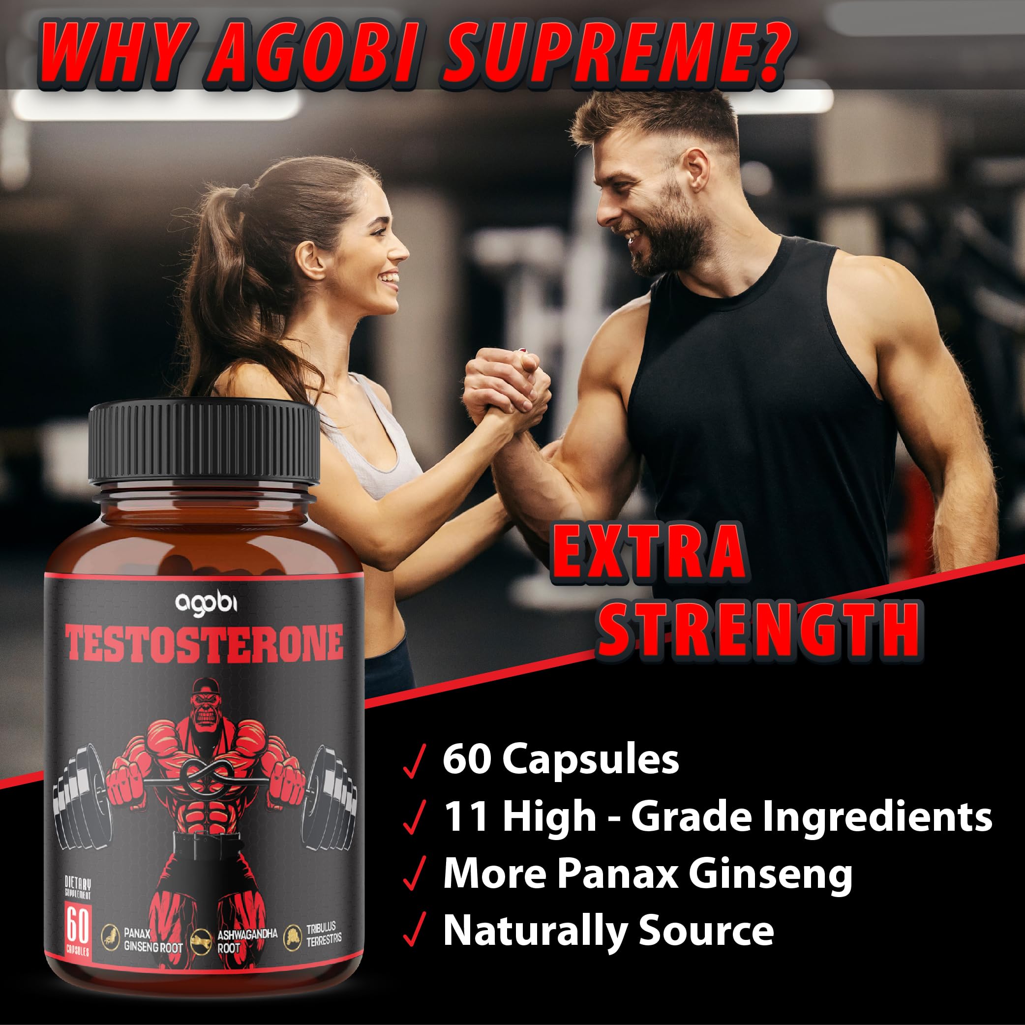 Agobi testostérone – tongkat ali racine, énergie et endurance potentielles