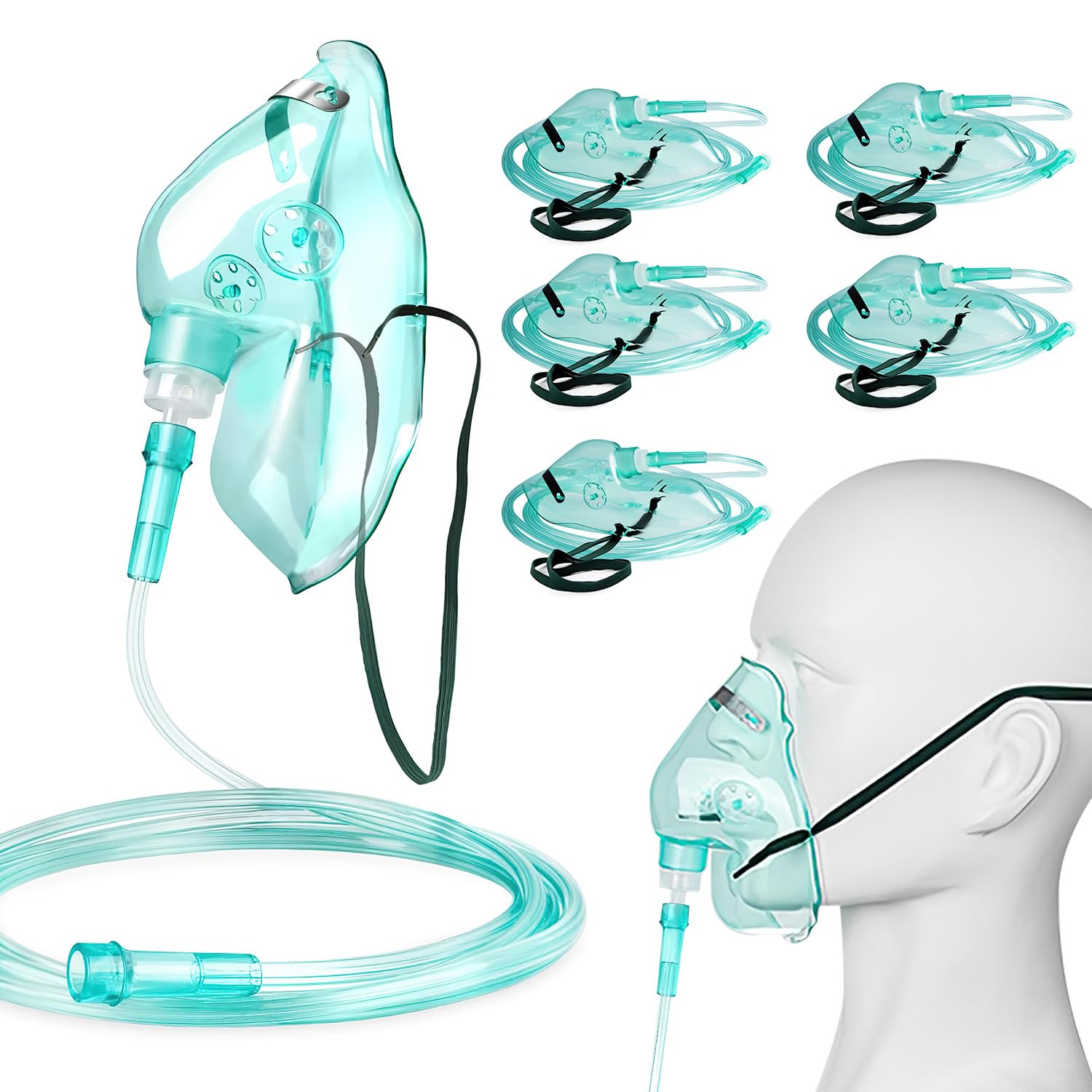 Agooteam masque d'oxygène adulte taille L – ensemble complet et confort durable.