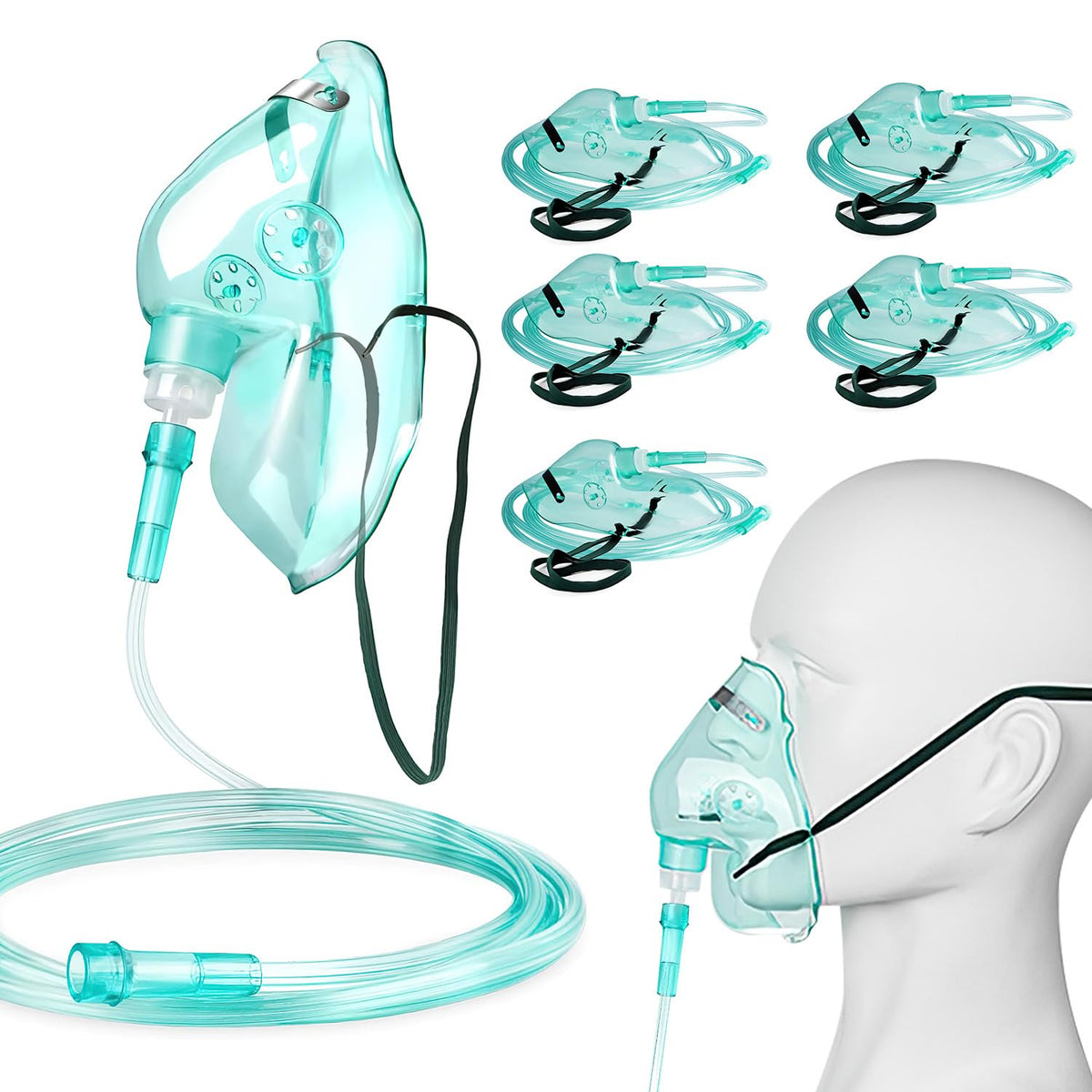 Agooteam masque d'oxygène adulte taille L – ensemble complet et confort durable.