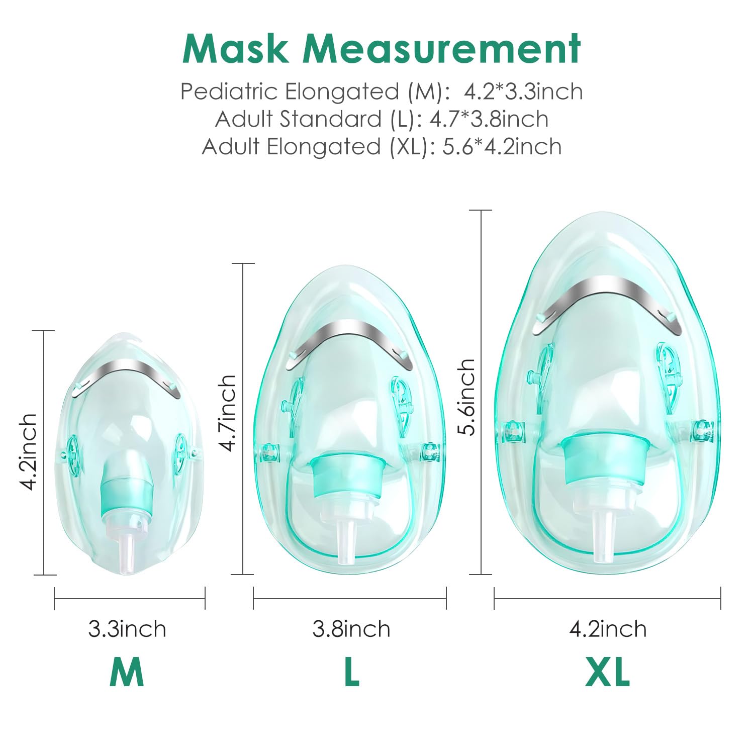 Masque oxygène pédiatrique Agooteam avec sangle élastique réglable pour ajustement sûr.